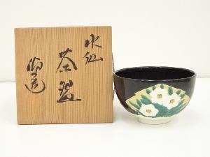 禎山造　色絵水仙茶碗（共箱）